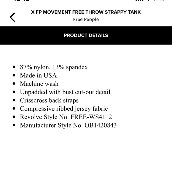 NWOT FP movement x revolve free throw strappy tank - Picture 5 of 9